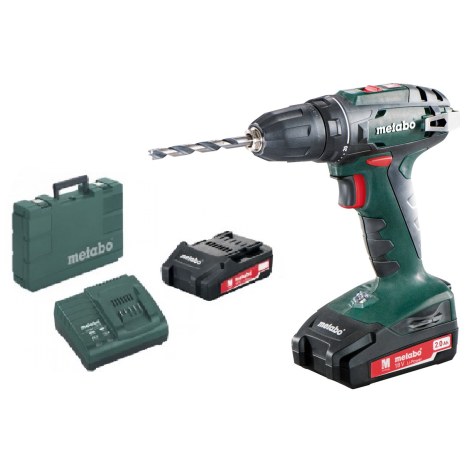 Pora/ruuvinväännin Metabo BS 18; 18 V; 2x2,0 Ah akku