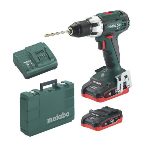 Akkukäyttöinen ruuvinväännin Metabo BS 18 LT BL; 18 V; 2x2,0 Ah akku
