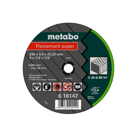 Hiova katkaisulaikka Metabo Flexiamant Super C 30-S TF 41; Ø230x3 mm