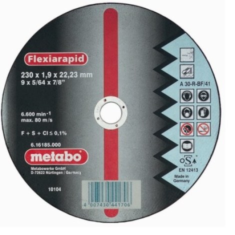 Hiova katkaisulaikka Metabo; 230x1,9 mm metalille