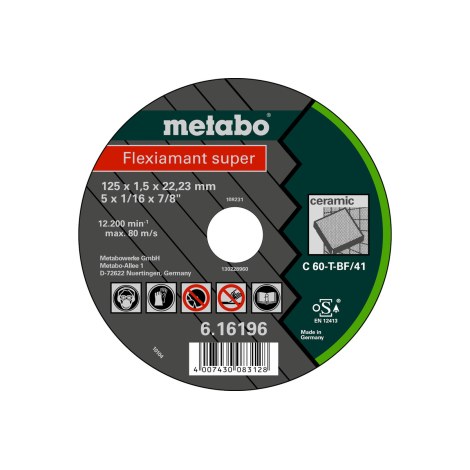 Hiova katkaisulaikka Metabo Flexiamant Super; 115x1,5x22,2 mm