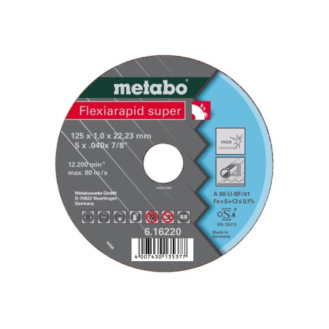 Hiova katkaisulaikka Metabo FLEXIARAPID SUPER; 115x0,8 mm; metalille
