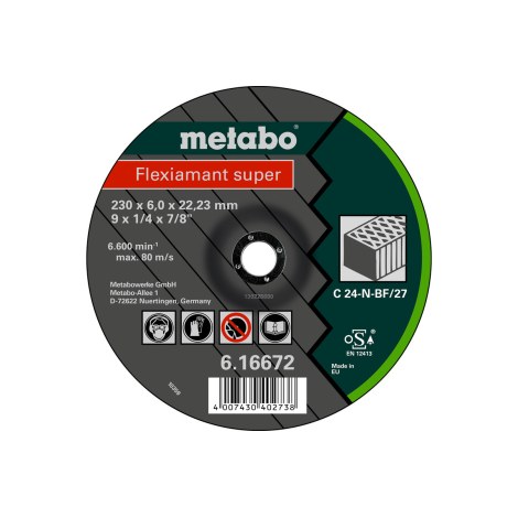 Hiomalaikka Metabo FLEXIAMANT SUPER C 24-N; 180x6 mm