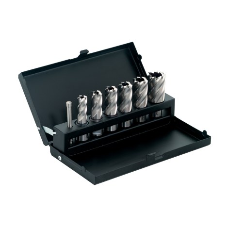 6-osainen kruunupora setti Metabo HSS; 14-26 mm
