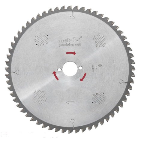 Katkaisuterä puulle Metabo Precision Cut; 305x2,4x30,0 mm; Z60; 1,5°