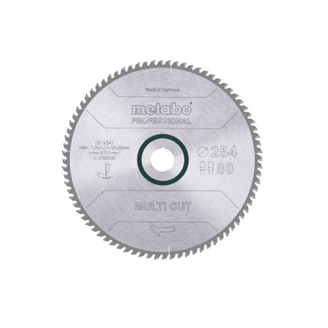Yleislaikka Metabo Multi Cut Professional; 254x2,4x30 mm; Z80; 5°