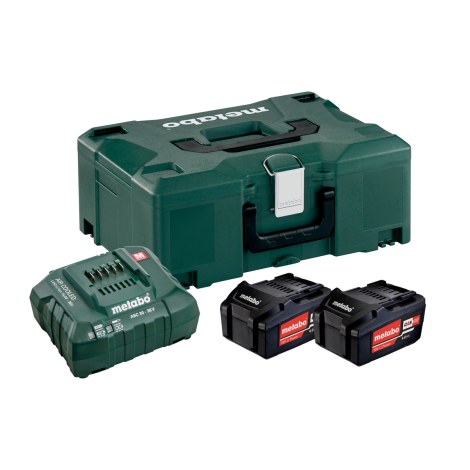Tarvikesarja Metabo; 18 V; 2x4,0 Ah + Laturi ASC 55