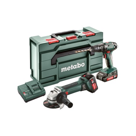 Työkalusarja Metabo COMBO SET 2.4.4 (W 18 LTX 125 Quick + SB 18); 18 V; 1x2,0/4,0 Ah akku