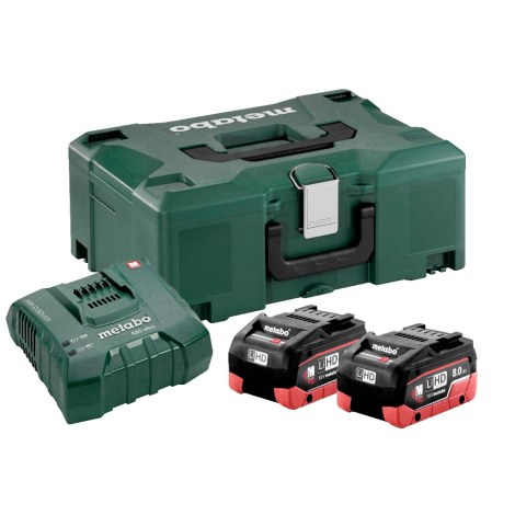 Tarvikesarja Metabo 18 V; 2x8,0 Ah; LiHD