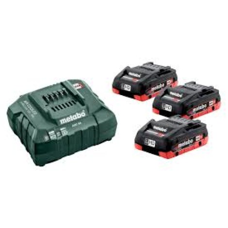 Akku Metabo; 18 V; 3x4,0 Ah + Laturi ASC 55