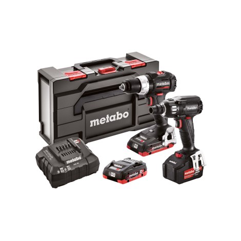 Työkalusarja Metabo (SB 18 LT BL SE + SSW 18 LTX 400 BL SE); 18 V; 2x4,0/1x5,2 Ah akku