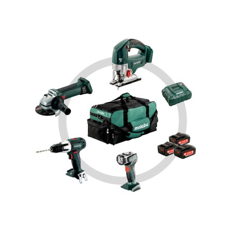 Työkalusarja Metabo Combo Set 4.1 (SB 18 LTX + STA 18 LTX + W 18 LTX 125 + ULA) 18 V; 3x4,0 Ah akku