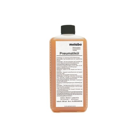 Voiteluöljy paineilmatyökaluille Metabo 0901008540, 0,5 l