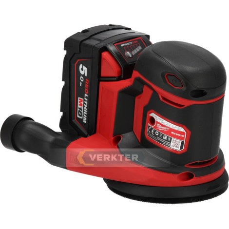 Epäkeskohiomakone Milwaukee M18 BOS125-502B; 18 V; 2x5,0 Ah akku