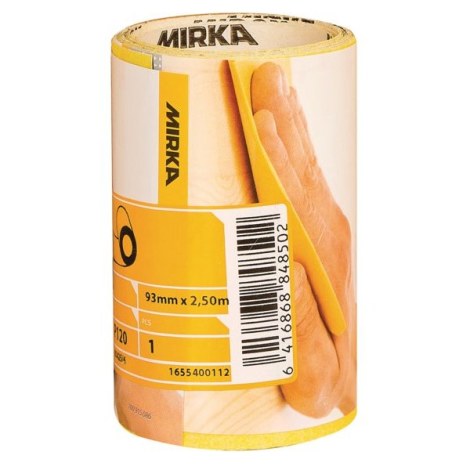 Hiekkapaperirulla Mirka 1655400112; 93mmx2,5m; P120