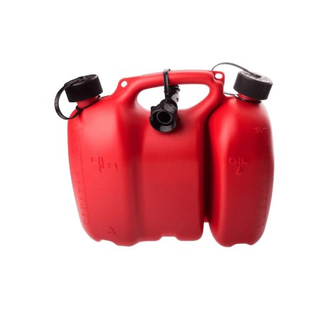 Polttoainekanisteri Oregon 562405; punainen (6 l) + voiteluöljysäiliö (3 l)
