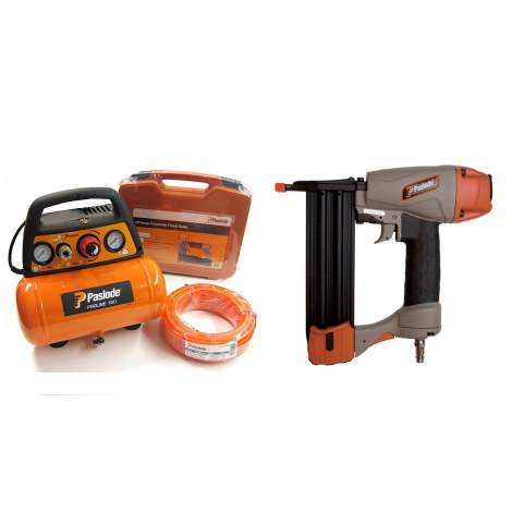 Paineilmakäyttöinen naulain Paslode FN1850.1 + Kompressori Proline 160 + letku