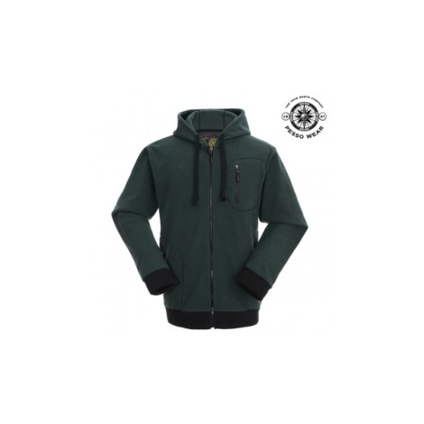 Lämmin huppari PESSO FLEECE; XXXL vihreä