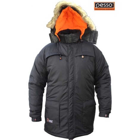Lämmin takki Pesso Iceland; XXXL musta