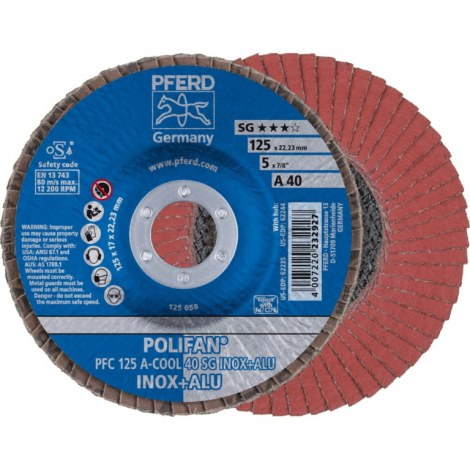 Lamellihiomalaikka  Pferd PFC SG A-Cool Inox+Alu; 125 mm; A40