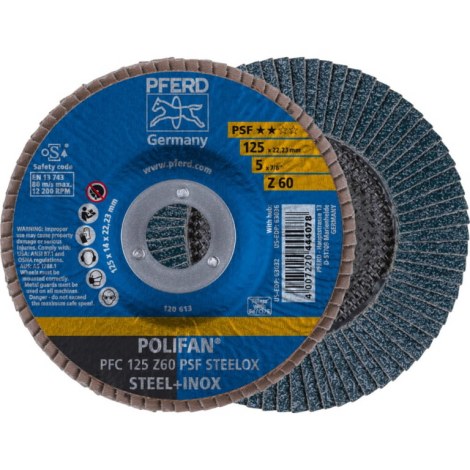 Lamellihiomalaikka  Pferd PSF PFC Steelox; 125 mm; Z60