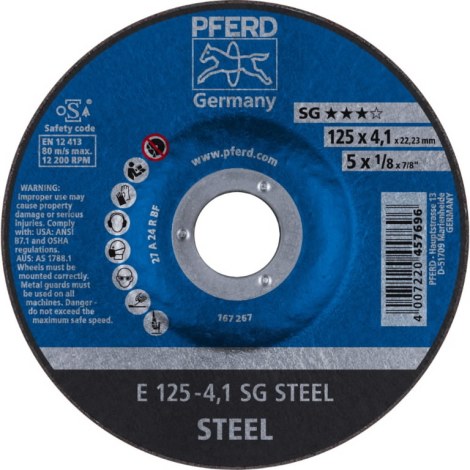Hiomalaikka Pferd SG Steell 125x4,1 mm