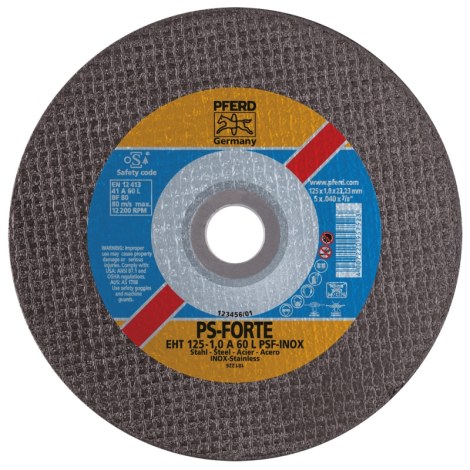Hiova katkaisulaikka Pferd EHT125; 125x1,0x22,23 mm metalille