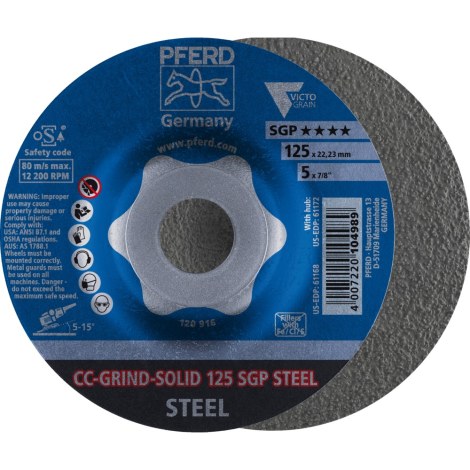 Hiomalaikka Pferd CC-Grind-Solid SGP; 125 mm