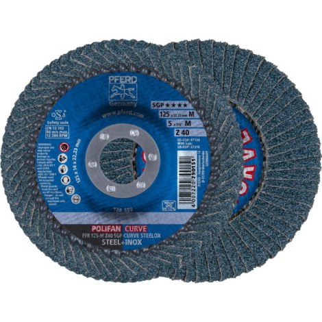 Lamellihiomalaikka  Pferd SGP Curve Steelox M; 125 mm; Z60