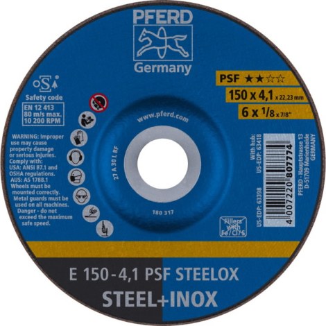 Hiomalaikka Pferd PSF Steelox; 150x4,1 mm