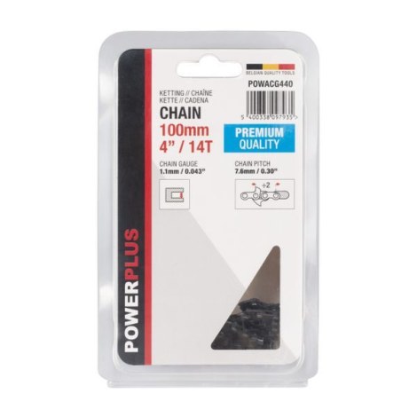 Moottorisahanketju Powerplus POWACG440; 4''; 10 cm; 7,62 mm; 28; 1,1 mm