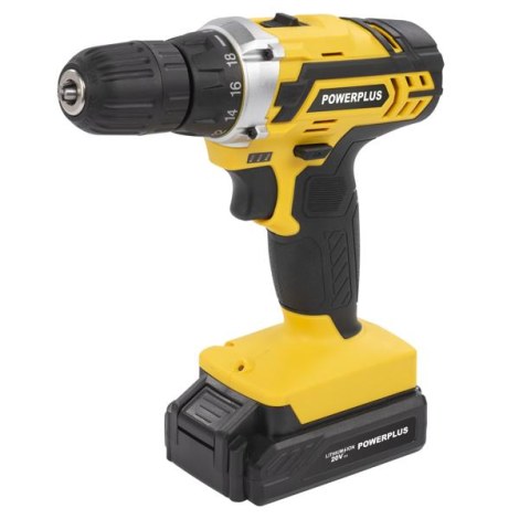 Pora/ruuvinväännin Powerplus POWX00422; 20 V; 2x1,5 Ah akku