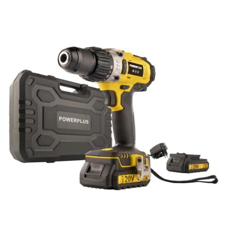 Iskupora / ruuvinväännin Powerplus POWX00445; 20 V; 2x2,0 Ah akku