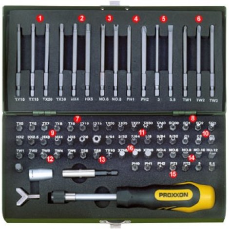 Hylsysarja  Proxxon 1/4'' 75 kpl