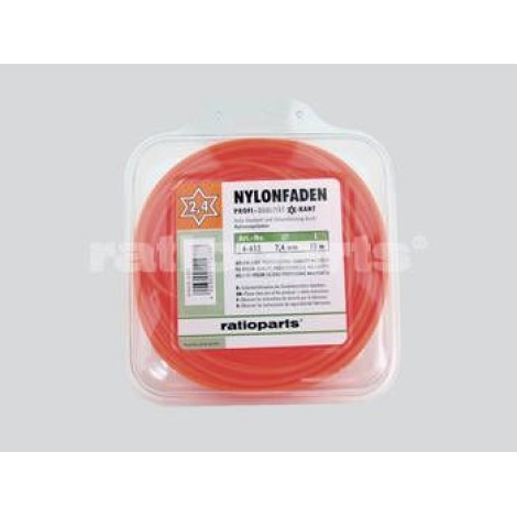 Leikkuulanka Nylon line (2,0 mm/15 m) oranssi; kuusikulmio