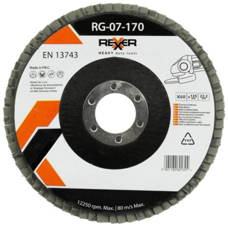 Lamellihiomalaikka  Rexxer RG-07-170; 125 mm; K60