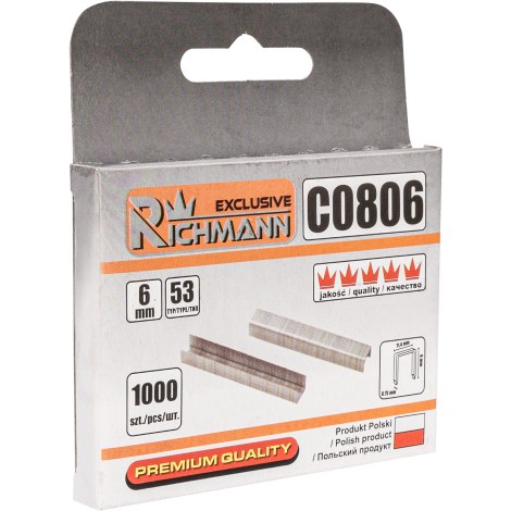 Niitit Richmann C0806; 11,4x6,0 mm; 1000 kpl.; tyyppi 53