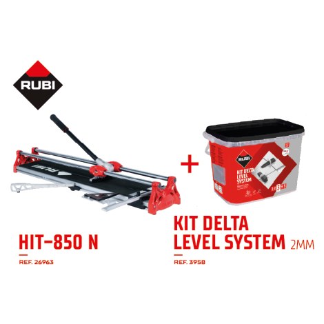 Käsikäyttöinen laattaleikkuri Rubi HIT-850 N + Setti; laatan tasaus Delta, 2 mm