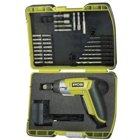 Akkuporakone RYOBI CSD4130GN; 4 V; 1x1,5 Ah akku + 30 tarviketta