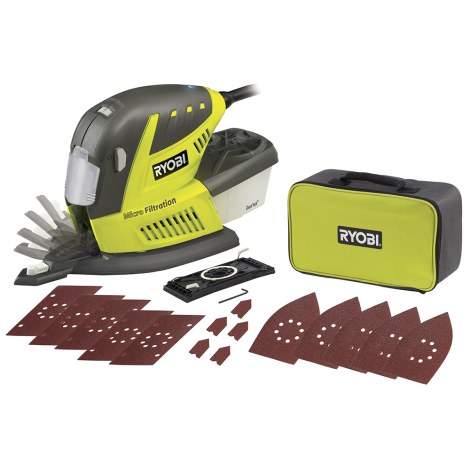 Kolminurkkainen tasohiomakone RYOBI EMS180RV