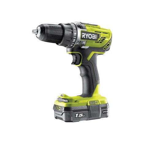 Pora/ruuvinväännin Ryobi R18DD3-115S; 18 V; 1x1,5 Ah akku