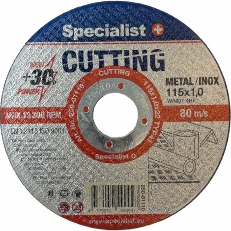 Hiova katkaisulaikka Specialist 115X1.0X22; 115x1 mm; metalille