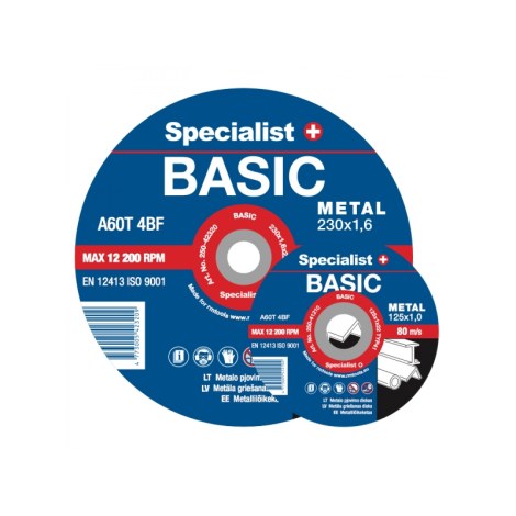 Hiova katkaisulaikka Specialist 250-41212; 125x1,2x22 mm