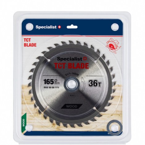 Katkaisuterä puulle Specialist Wood; 165x1,4x30/20/16 mm; Z36