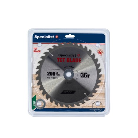 Katkaisuterä puulle Specialist Wood; 200x1,4x32/30/20/16 mm; Z36