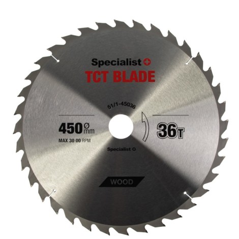 Katkaisuterä puulle Specialist Wood; 450x2,5x50 mm; Z36