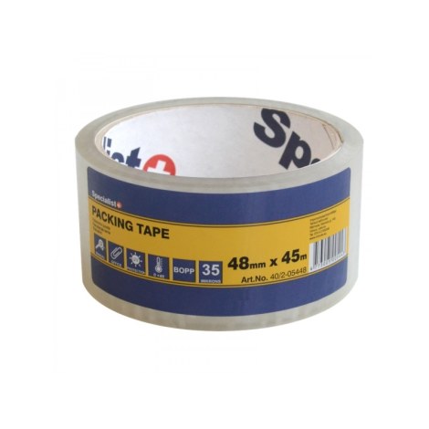 Pakkausteippi Specialist TPGA-001T/S3; 48 mm; 45 m; läpinäkyvä