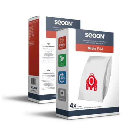 Kangaspölypussi SQOON 52056-4; Miele F/J/M 3-D Pro; 4 kpl.