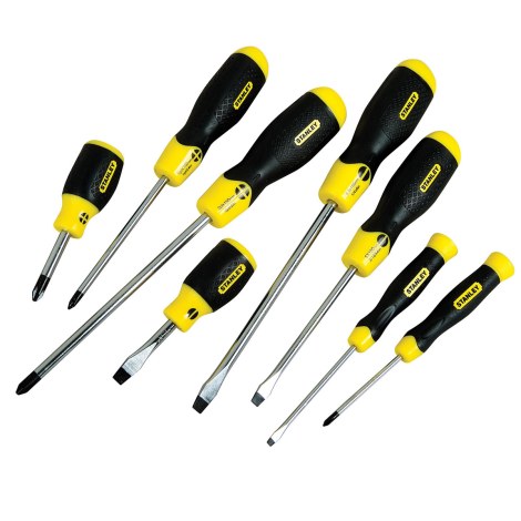 Ruuvimeisselisetti Stanley CUSHION GRIP; 8 kpl.