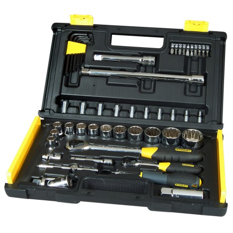 Hylsysarja  Stanley MicroTough 1/2''+ 1/4''; 50 kpl.